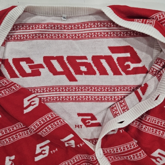 Snap On Tools Ugly Christmas Sweater Cardigan Vest. Size XL Collectible Vintage - Picture 4 of 6